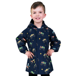 Jan & Jul Waterproof Puddle Dry Rain Jacket Big Trucks
