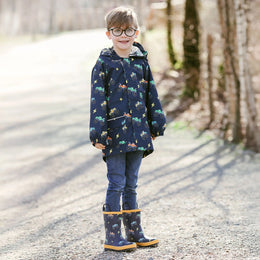 Jan & Jul Waterproof Puddle Dry Rain Jacket Big Trucks