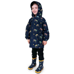 Jan & Jul Waterproof Puddle Dry Rain Jacket Big Trucks