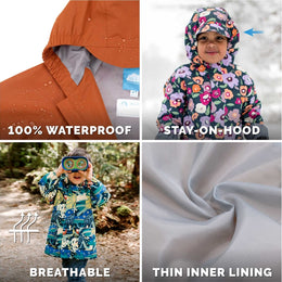 Jan & Jul Waterproof Puddle Dry Rain Jacket Big Trucks