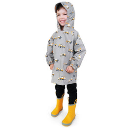 Jan & Jul Waterproof Puddle Dry Rain Jacket Grey Construction