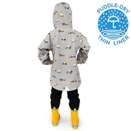 Jan & Jul Waterproof Puddle Dry Rain Jacket Grey Construction