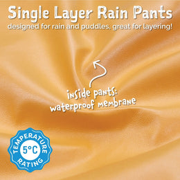 Jan & Jul Waterproof Puddle Dry Rain Pants Greystone