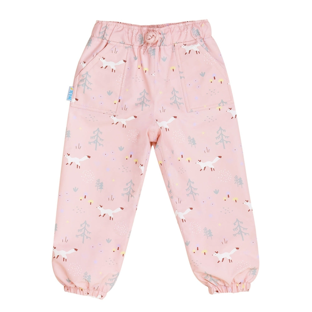 Jan & Jul Waterproof Puddle Dry Rain Pants Pink Forest