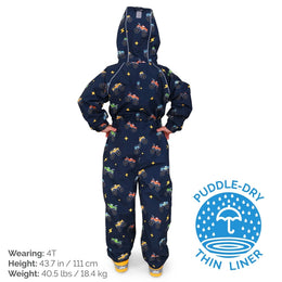 Jan & Jul Waterproof Puddle Dry Rain Suit Big Trucks