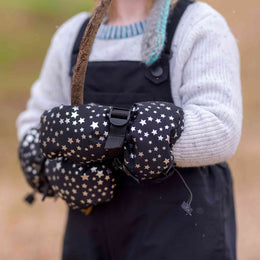 Jan & Jul Waterproof Toasty Dry Mitten Black Star