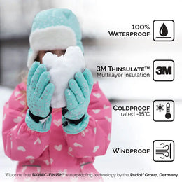 Jan & Jul Waterproof Toasty Dry Snow Gloves Black