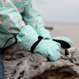 Jan & Jul Waterproof Toasty Dry Snow Gloves Mint Star