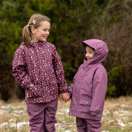 Jan & Jul Cozy-Dry Fleece Lined Rain Jacket Bunny Blooms