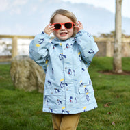 Jan & Jul Cozy-Dry Fleece Lined Rain Jacket Penguin Party