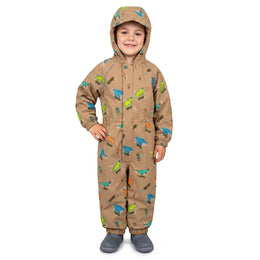 Jan & Jul Cozy-Dry Fleece Lined Rain Suit Skater Dinos