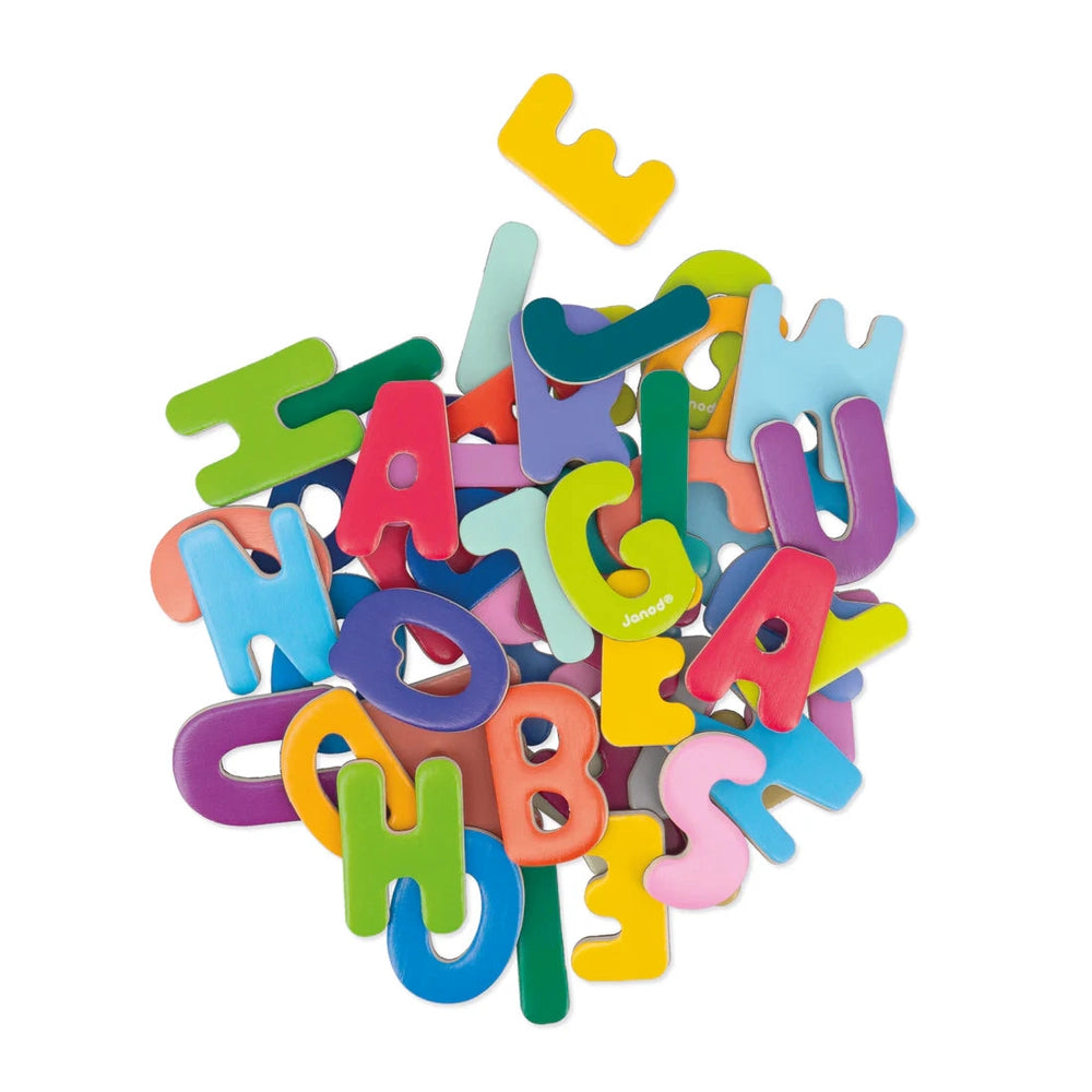 JANOD Janod Alphabet Magnets 52 chunky wooden uppercase letters with vibrant paint finish img 2/3