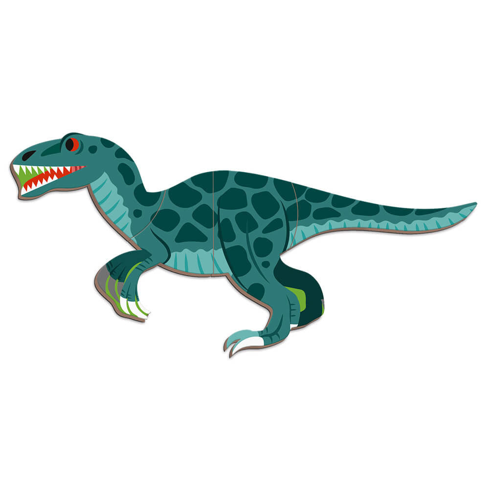 JANOD Magnetibook Dinosaurs teal T-Rex magnet cutout for educational play