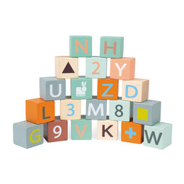 Janod Push Cart With Abc Blocks