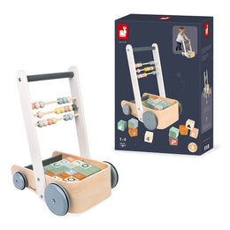 Janod Push Cart With Abc Blocks