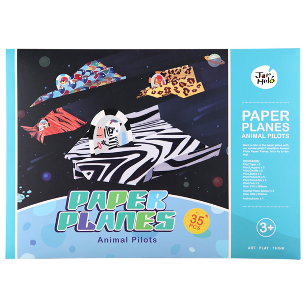 Origami paper kit Jar Melo Animal Pilots with 35 pieces