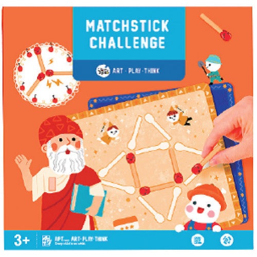 Jar Melo Matchstick Challenge toy set in orange and blue packaging with Santa illustrations.