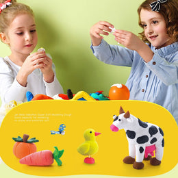 Jar Melo Modeling Playdough 12 Colors