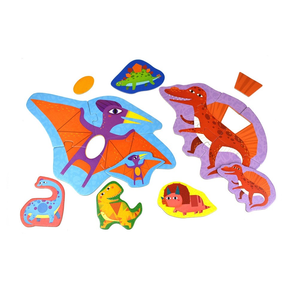 Jar Melo My First Puzzle Set Dinosaur: colorful toddler dinosaur puzzle pieces (multi-piece set)