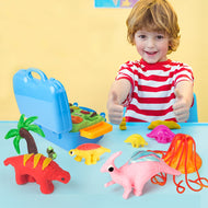 Jar Melo Super Soft Modeling Dough Kit- Dinosaur Case
