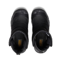 Keen Big Kids' Puffrider Waterproof Winter Boot Black Steel Grey