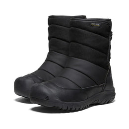 Keen Big Kids' Puffrider Waterproof Winter Boot Black Steel Grey