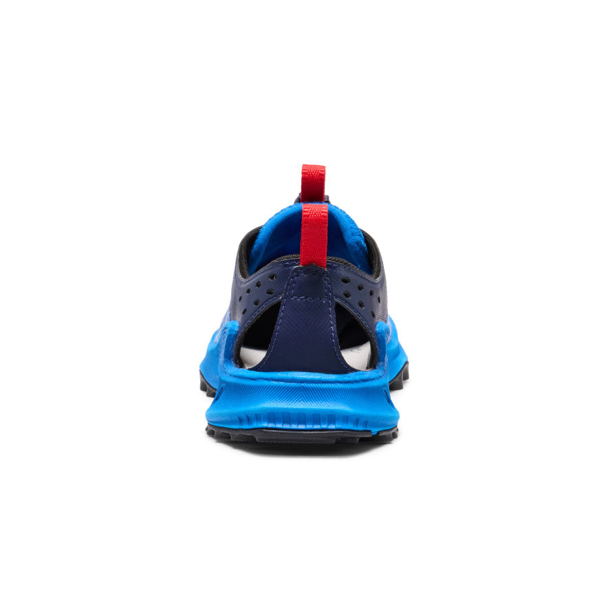 Keen Big Kids' Zionic ADV Sandal Precious Blue/Racing Red rear heel view