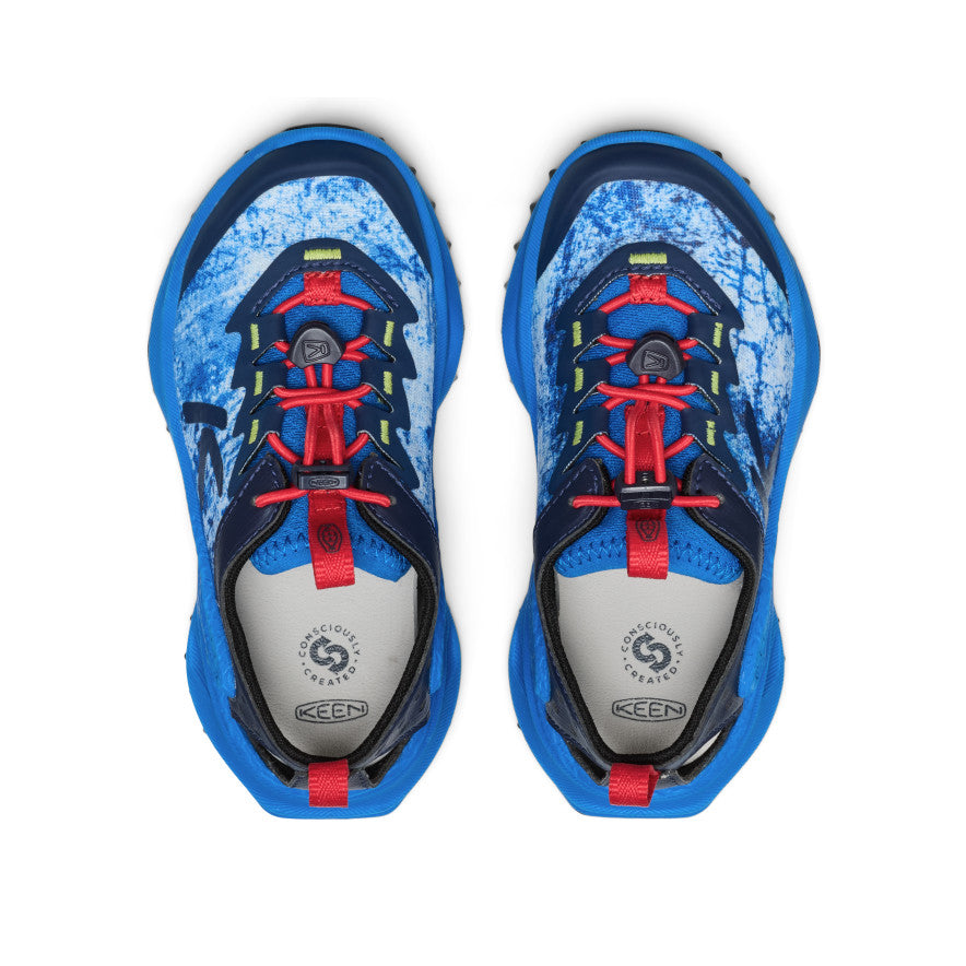 Keen Little Kids' Zionic ADV Sandal Precious Blue/Racing Red top view