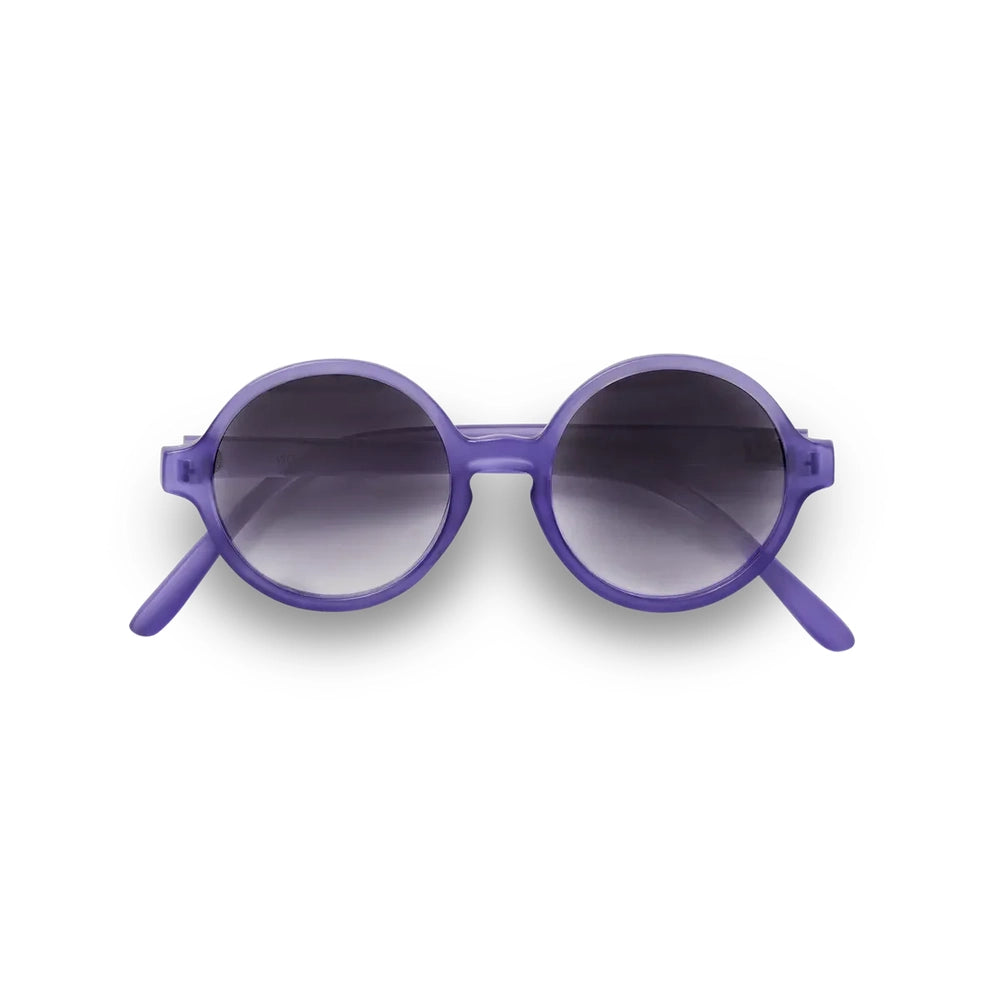 KI ET LA Ki Et La Woam Sunglasses Purple round children sunglasses shown in product color from image 1 of 9 with flexible frame and tinted l