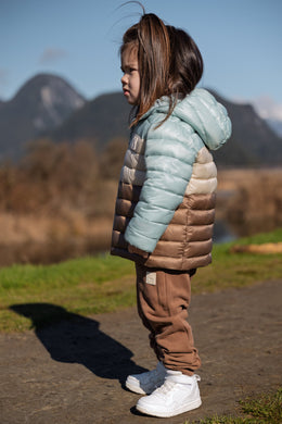 Kidorca Porteau Kids Reversible Waterproof Puffer Jacket - Blue Haze