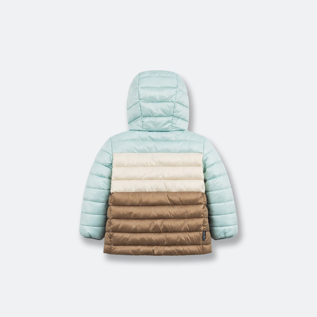 Kidorca Porteau Kids Reversible Puffer Jacket - Blue Haze – Quilted back