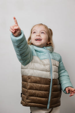 Kidorca Porteau Kids Reversible Waterproof Puffer Jacket - Blue Haze