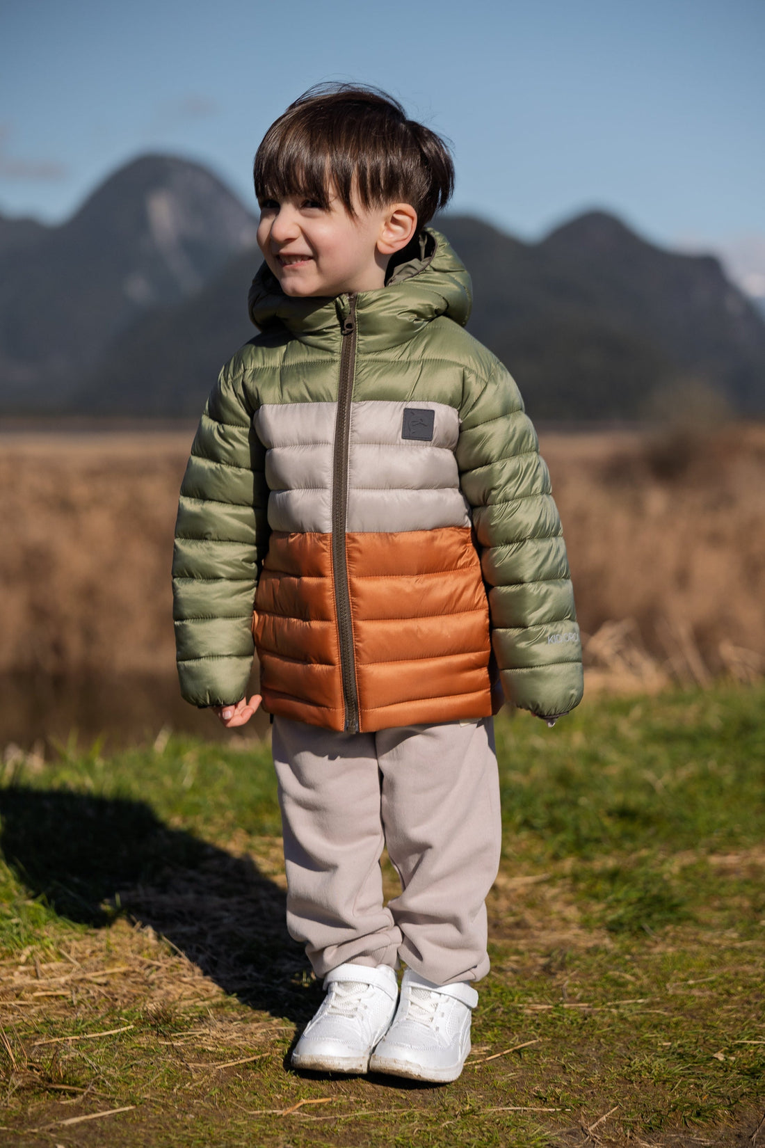 Kidorca Porteau Kids Reversible Puffer Jacket - Dusty Olive – Outdoor fit