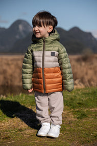 Kidorca Porteau Kids Reversible Puffer Jacket - Dusty Olive