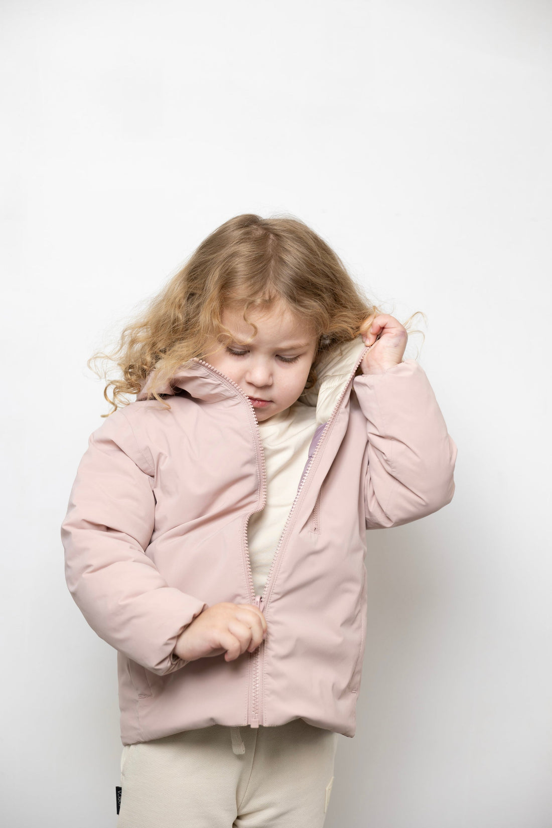 Kidorca Porteau Kids Reversible Puffer Jacket - Dusty Rose – Reversed fit