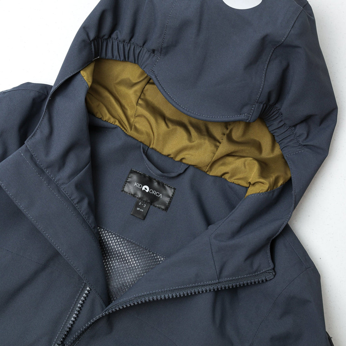 Kidorca Tofino Kids Rain Jacket - Ombre Blue – Hood view