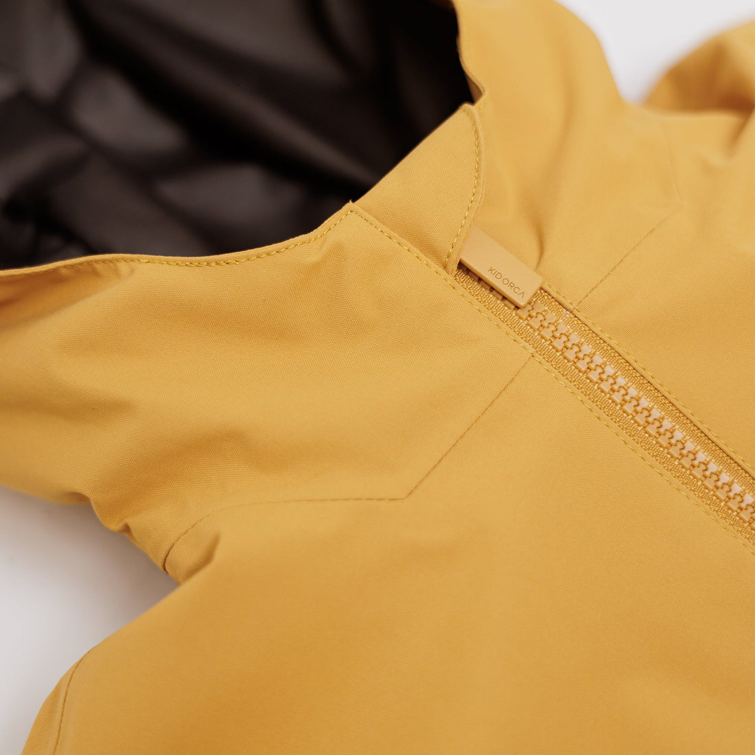 Kidorca Tofino Kids Rain Jacket - Spruce Yellow – Hood detail