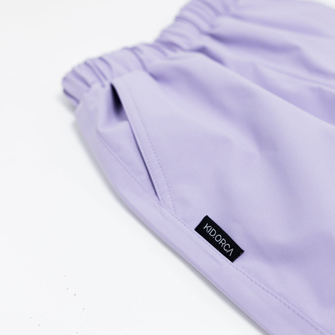 Kidorca Tofino Kids Rain Pants - Lilac / Floral – Waist detail