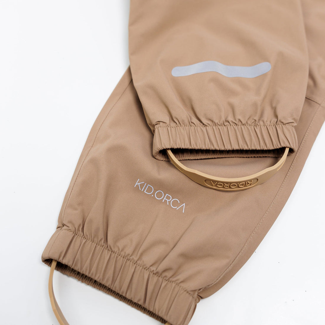 Kidorca Tofino Kids Rain Pants - Portabella / Cherry – Cuff and strap