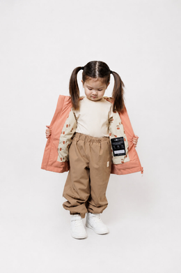Kidorca Tofino Kids Rain Pants - Portabella / Cherry