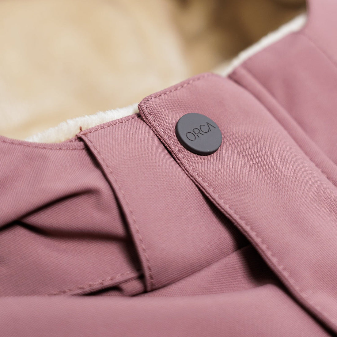 Kidorca Cypress Kids Waterproof Winter Jacket - Rose Taupe – Collar closure