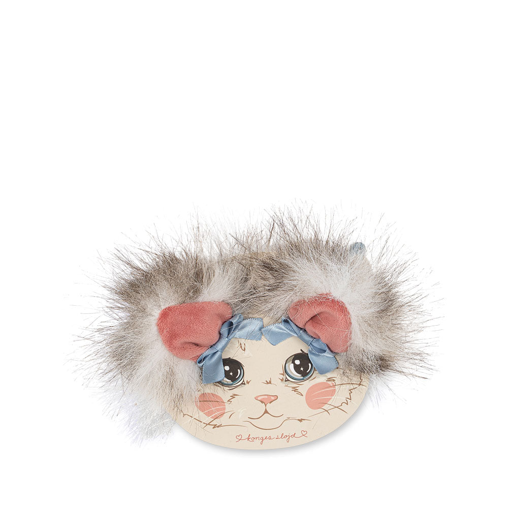 Konges Slojd 2 Pack Kitty Furry Ear Clip - front view