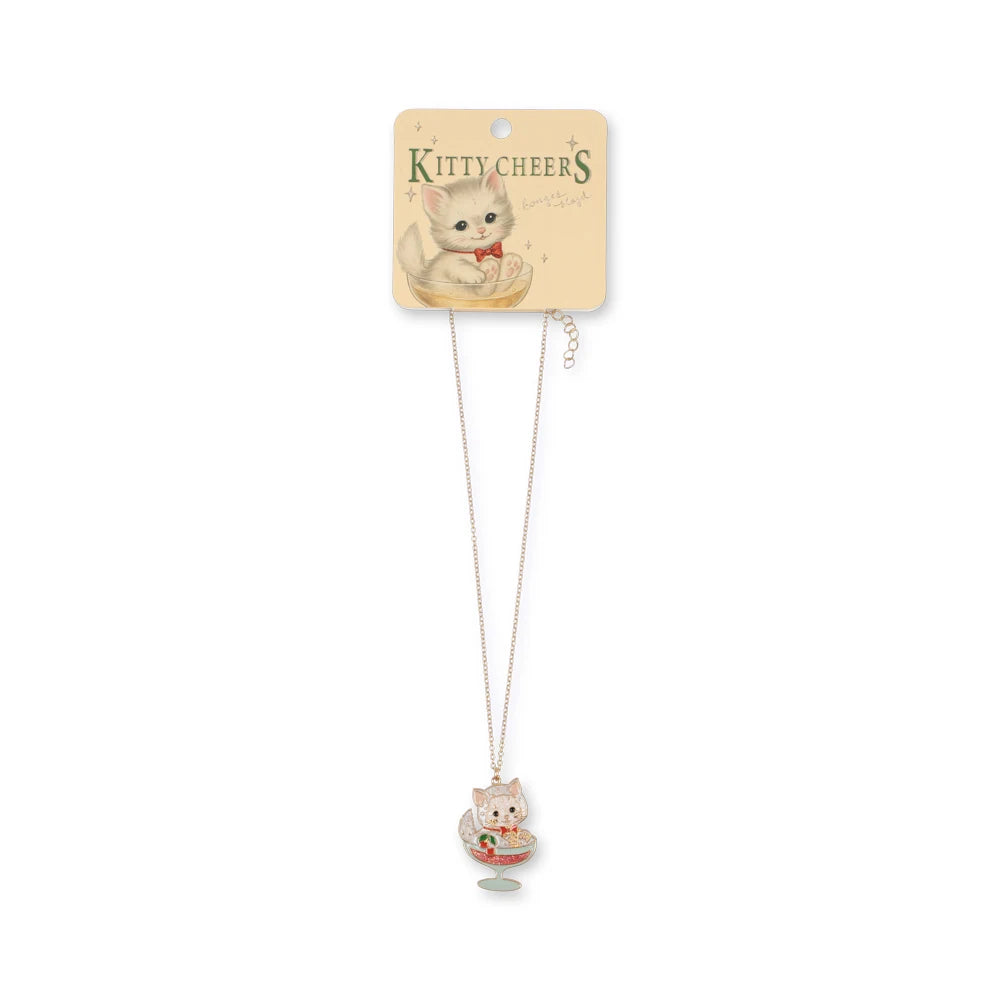 Konges Slojd Cheers Necklace Kitty - Front View