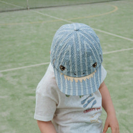 Konges Slojd Elliot Shark Cap - Trio Bleu Stripe