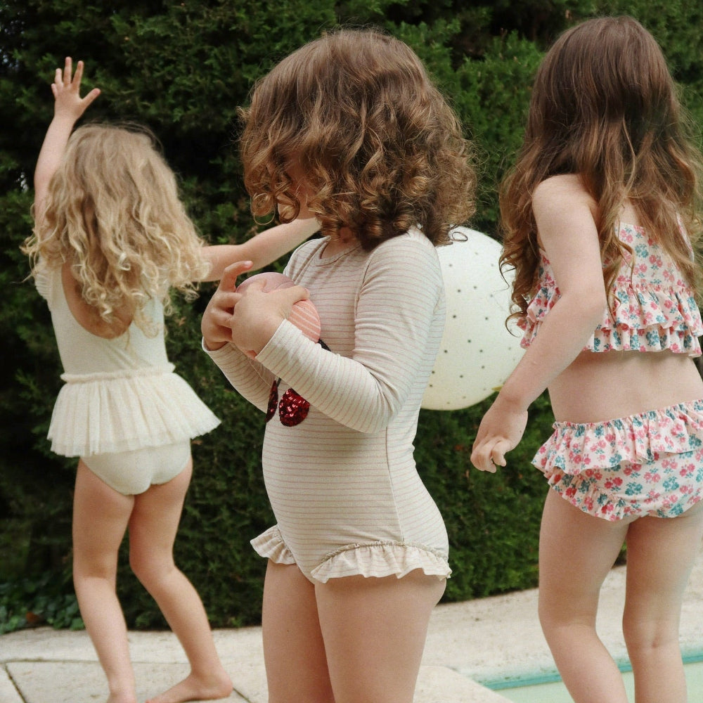 Konges Slojd Jade LS Swimsuit - Rose Stripe 1