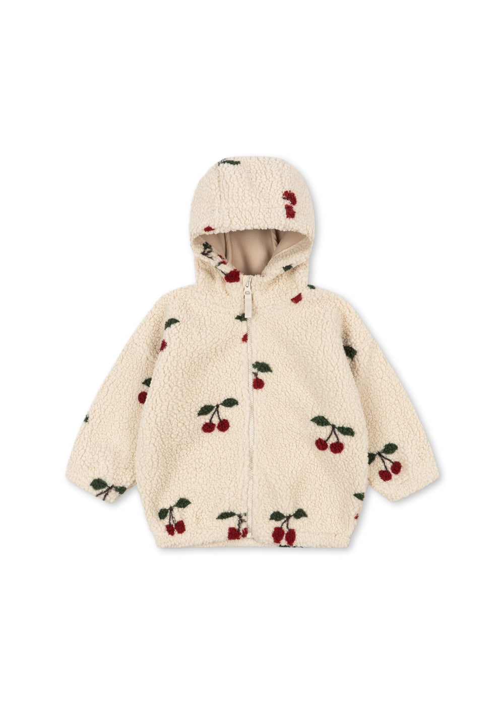 Konges Slojd Jody Teddy Hoodie GRS Ma Grande Cerise - front view