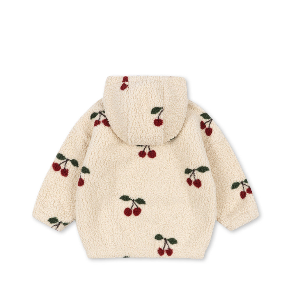 Konges Slojd Jody Teddy Hoodie GRS Ma Grande Cerise - product view 5