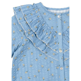 Konges Slojd Kim Frill Blouse Gots Billie Blue
