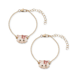 Konges Slojd Kitty Bestie Bracelets 2 Pcs Gold