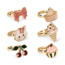 Konges Slojd Kitty Sweets Ring Set 6 Pcs Gold